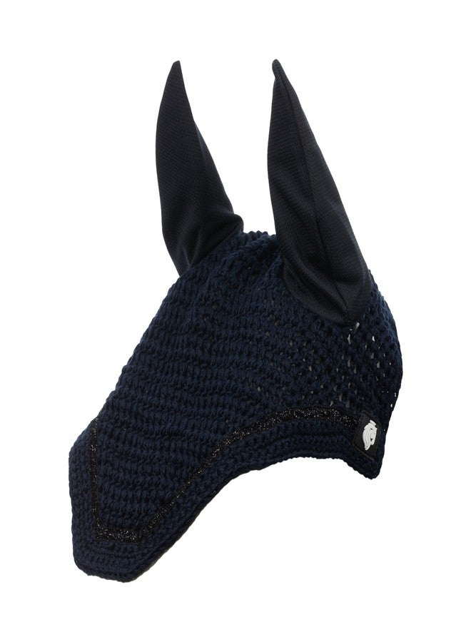 Equinavia Krystall Ear Net for Horses - Navy - Horse - Image 1